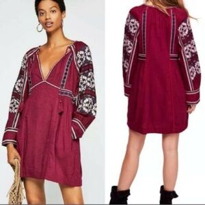 Free People “All My Life” Embroidered Dress Size Small